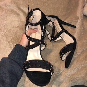 Black studded high heels !